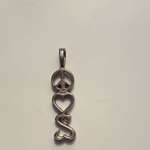 Kay Jewelers Peace and open heart necklace charm